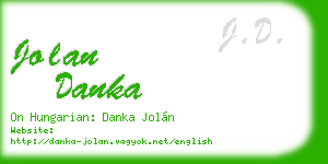 jolan danka business card